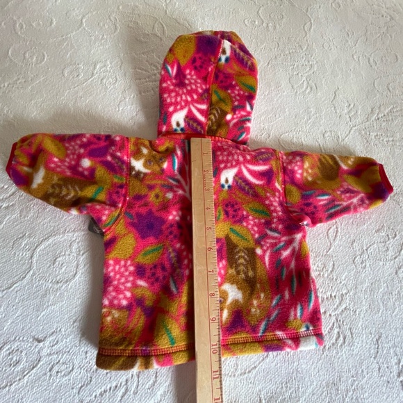 Patagonia Baby Synchilla Fleece Jacket Cardigan Hooded 0m Rare Forest Fox Print - Picture 11 of 11